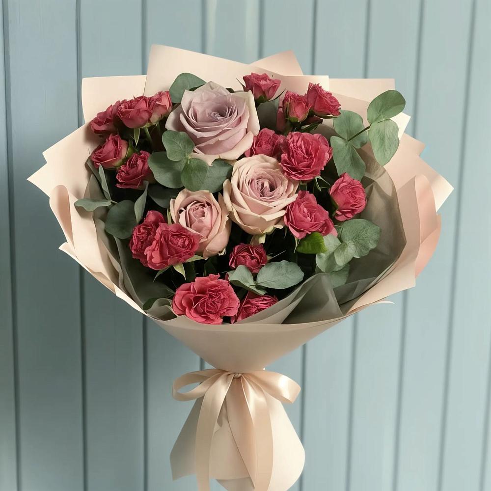 Букет цветов из: Гвоздики и Розы в Доры