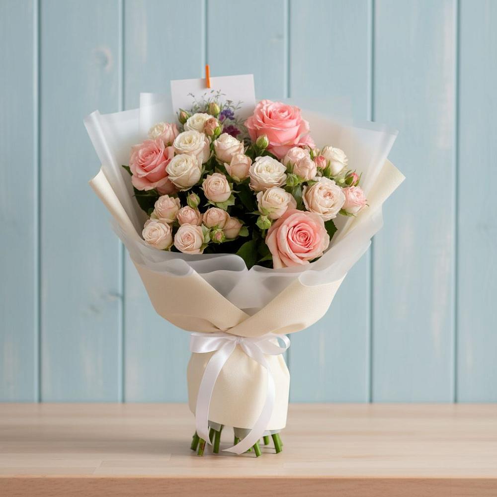 Букет цветов из: Розы в Доры