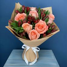 Букет цветов из:  Розы и Альстромерии в Доры