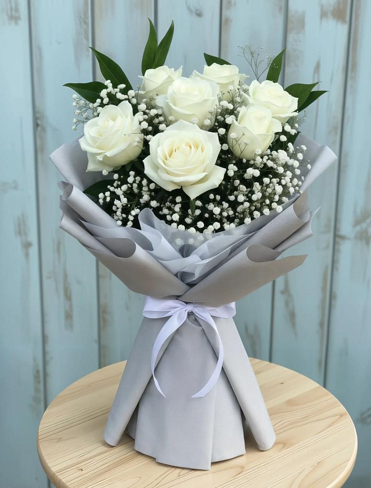 Букет цветов из: Розы в Доры