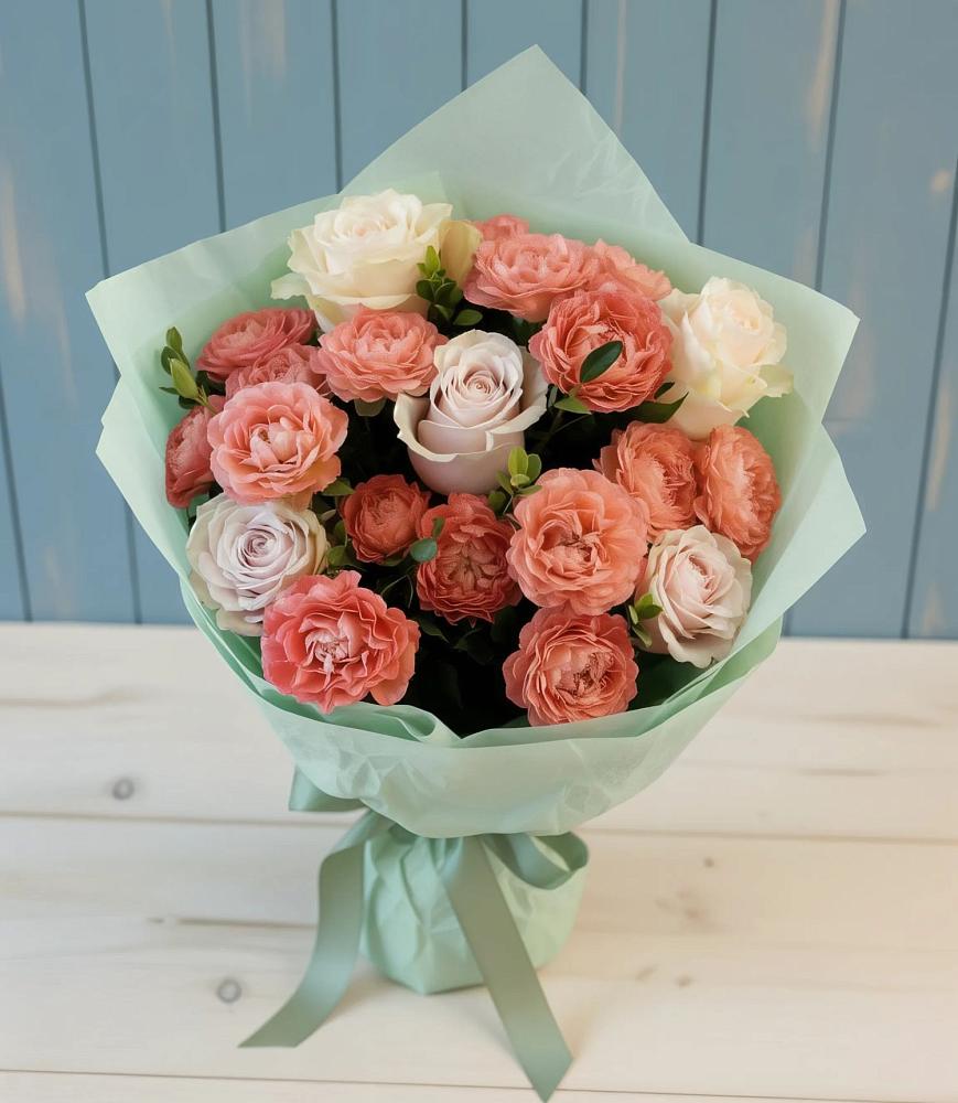 Букет цветов из: Розы в Доры