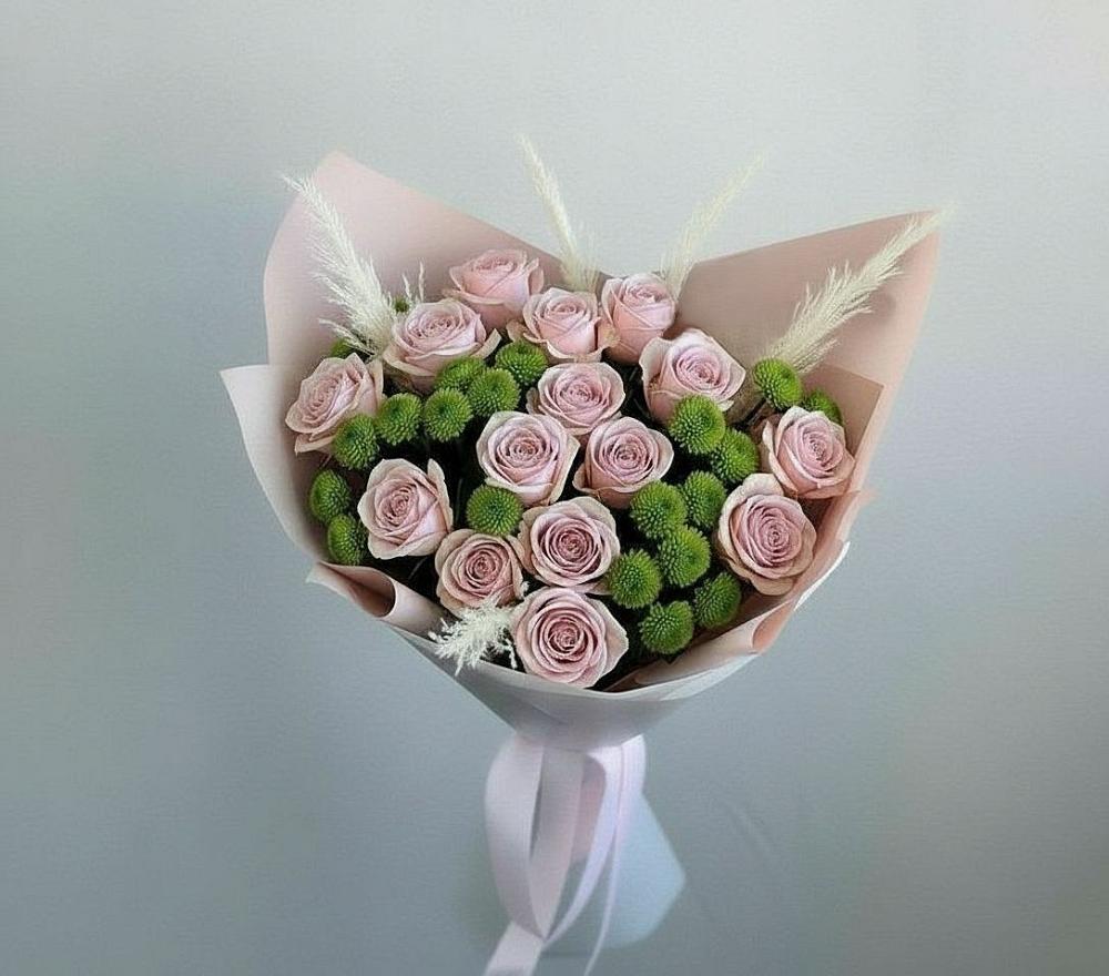 Букет цветов из: Розы и Хризантемы в Доры