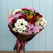 Букет цветов из:  Розы, Хризантемы и Альстромерии #REPLACE_PRED# Доры