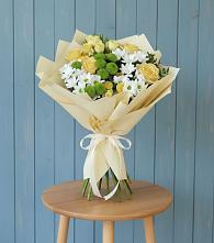 Букет цветов из:  Хризантемы и Розы в Доры