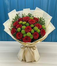 Букет цветов из:  Розы и Хризантемы в Доры