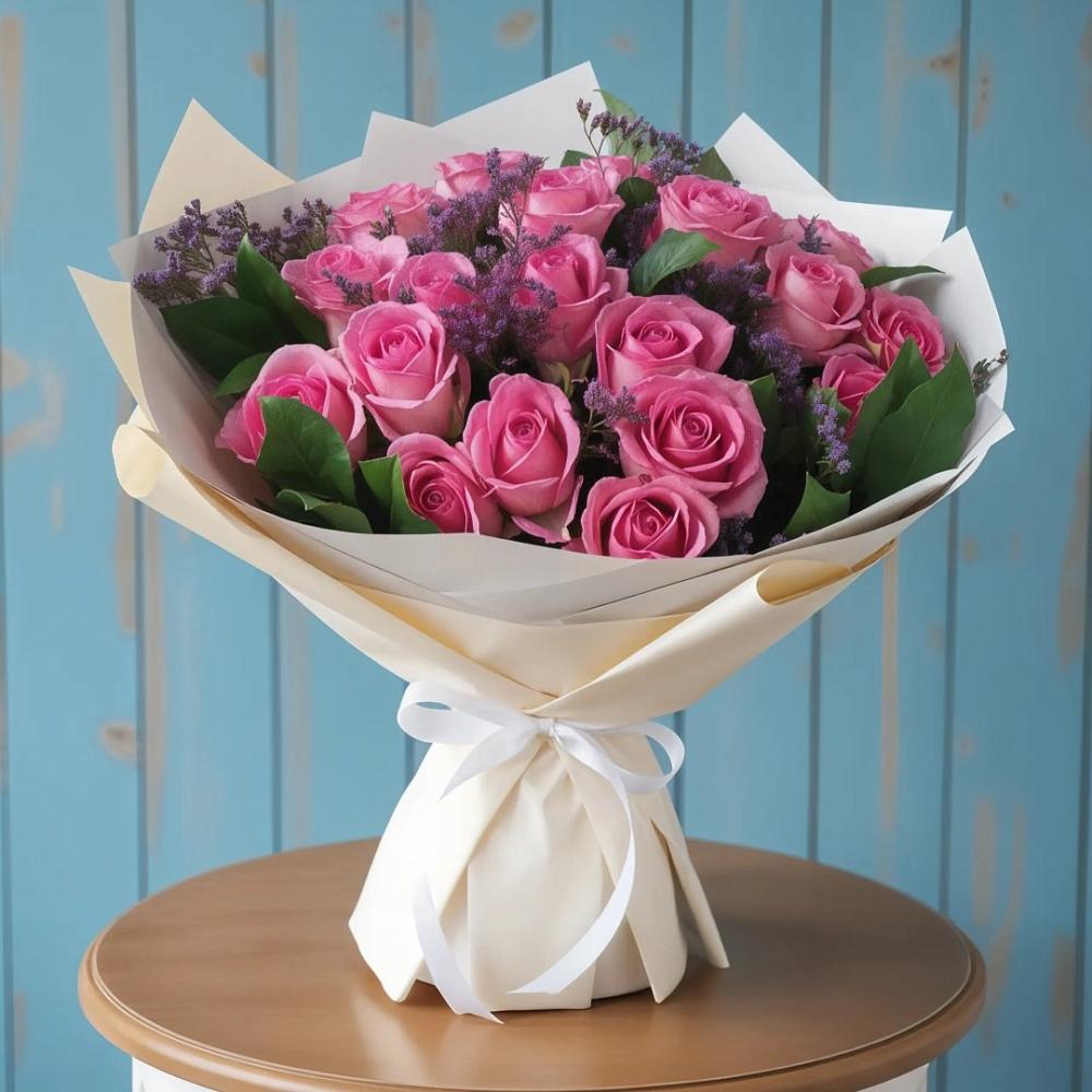 Букет цветов из: Розы в Доры