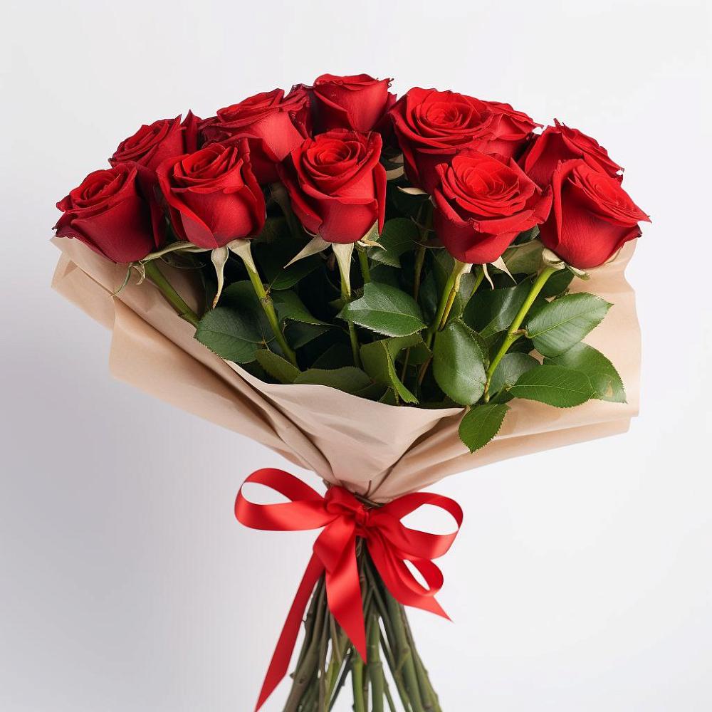 Букет 11 Красных роз Эдлесс Лав в Доры